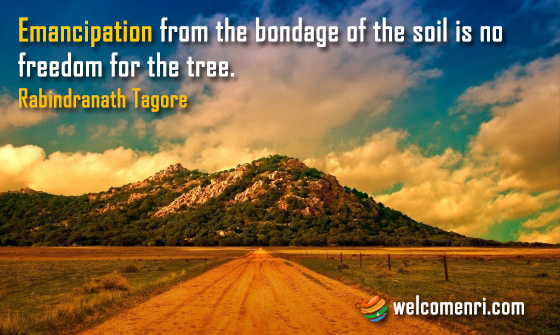 Emancipation from the bondage of the soil is no freedom for the tree.