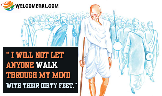 I will not let anyone walk through my mind with their dirty feet.