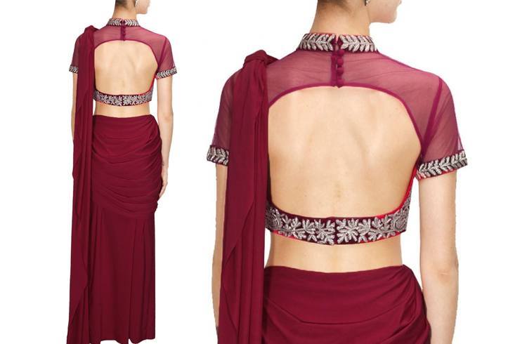 Backless blouse designs