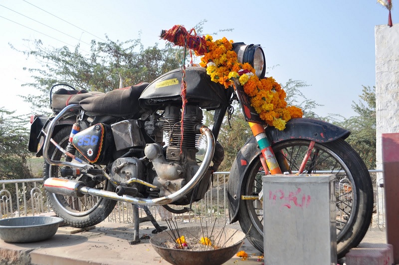 The Motorcycle God - Bullet Baba Shrine, Bandai, Rajasthan