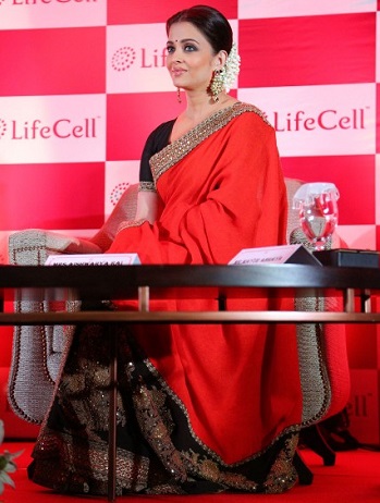 Aishwarya Rai Bachhan in Red Saree
