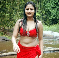 Amrutha Valli Hottest Red Wet Bikini Stills In River