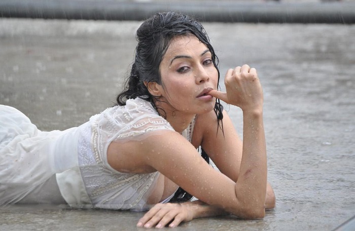 Hot Pose of indian Actress in the Rain