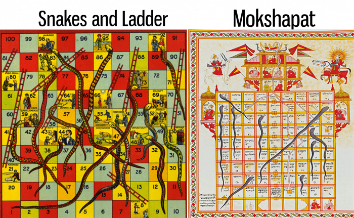 Snakes and Ladders was inspired from an Indian game called Mokshapat