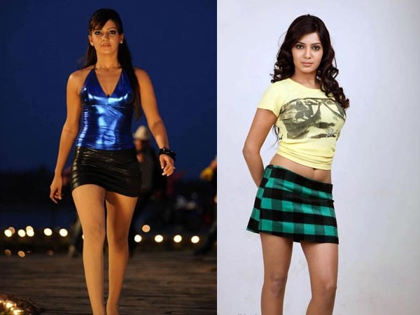 Samantha In Mini Skirt In Brindavanam
