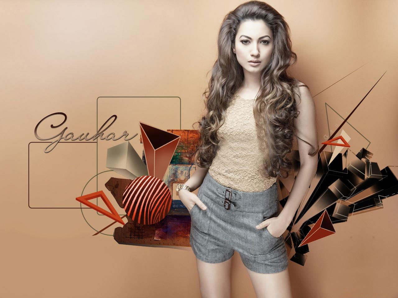 Tv Actress Gauhar Khan Hd Wallpapers 